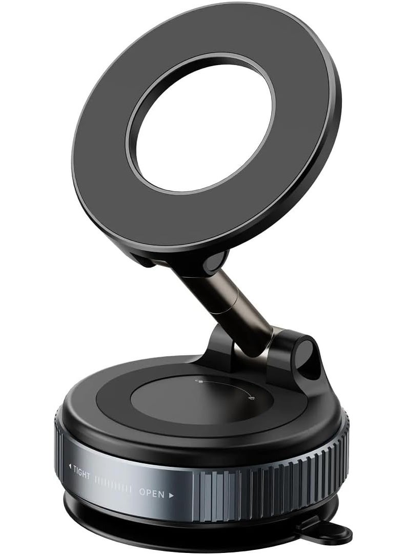 Magnetic Rotating Phone Holder in Black with Suction Cup Base - Image 1