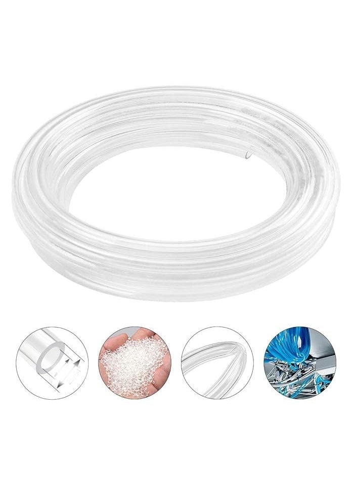 DLEIN 8mm x 5mm Pneumatic Air Compressor Tubing PU Hose Tube Pipe 5 Meter White 5M 1640ft 8mm x 5mm Pneumatic Polyurethane PU Hose Tube Pipe White transplate  - Image 1