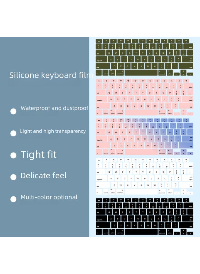Generic - Suitable For Macbook Keyboard Film Color Apple Laptop Keyboard Dustproof Waterproof Protective Film Silicone TPU-Color:Old Protective Shell Carton Packaging-Applicable Model:A1706/A1989/A2159/A1707/A1990 - Image 1