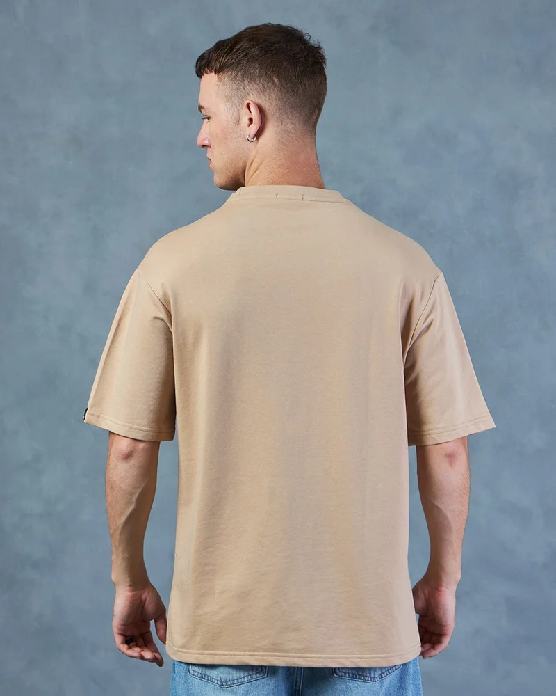 bewakoof  Men's Brown Oversized T-shirt for Men | Best Price UAE