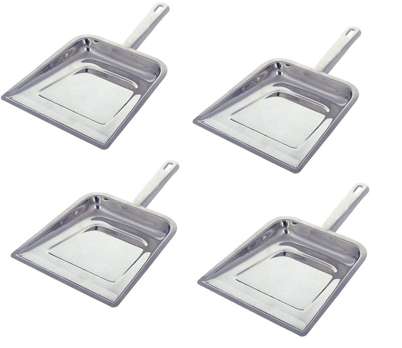 CR18 COLLECTION Dustpan for Home Cleaning Floor Brooming Dustpan Small Handel Stainless Steel (Pack of 4) - Image 5