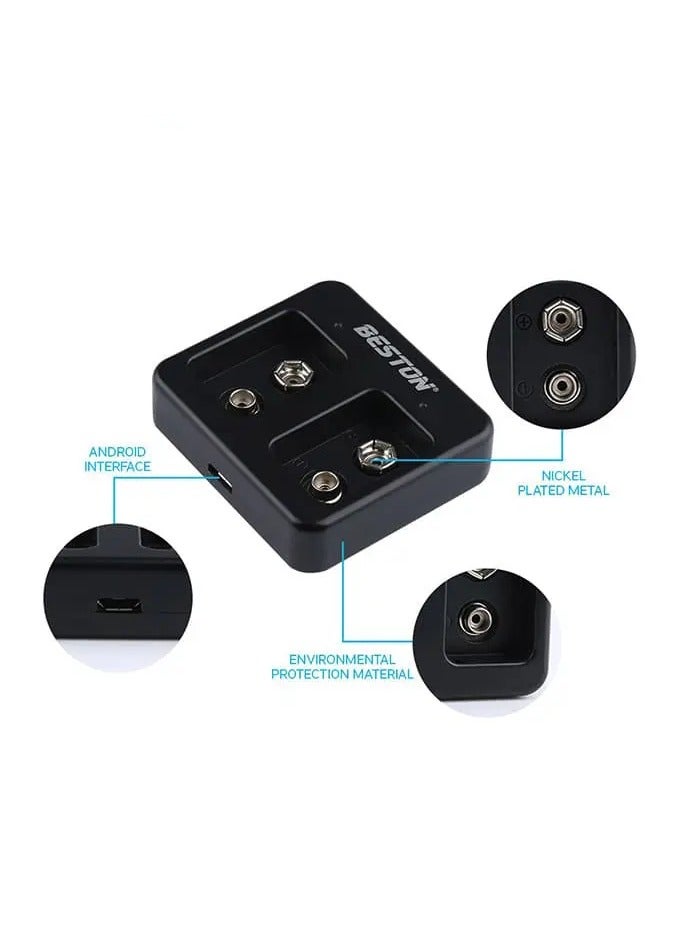 BESTON Beston M7005-C8006 Smart Battery Charger for 9V Batteries – Fast USB Charger with Dual Charging Slots - Image 3
