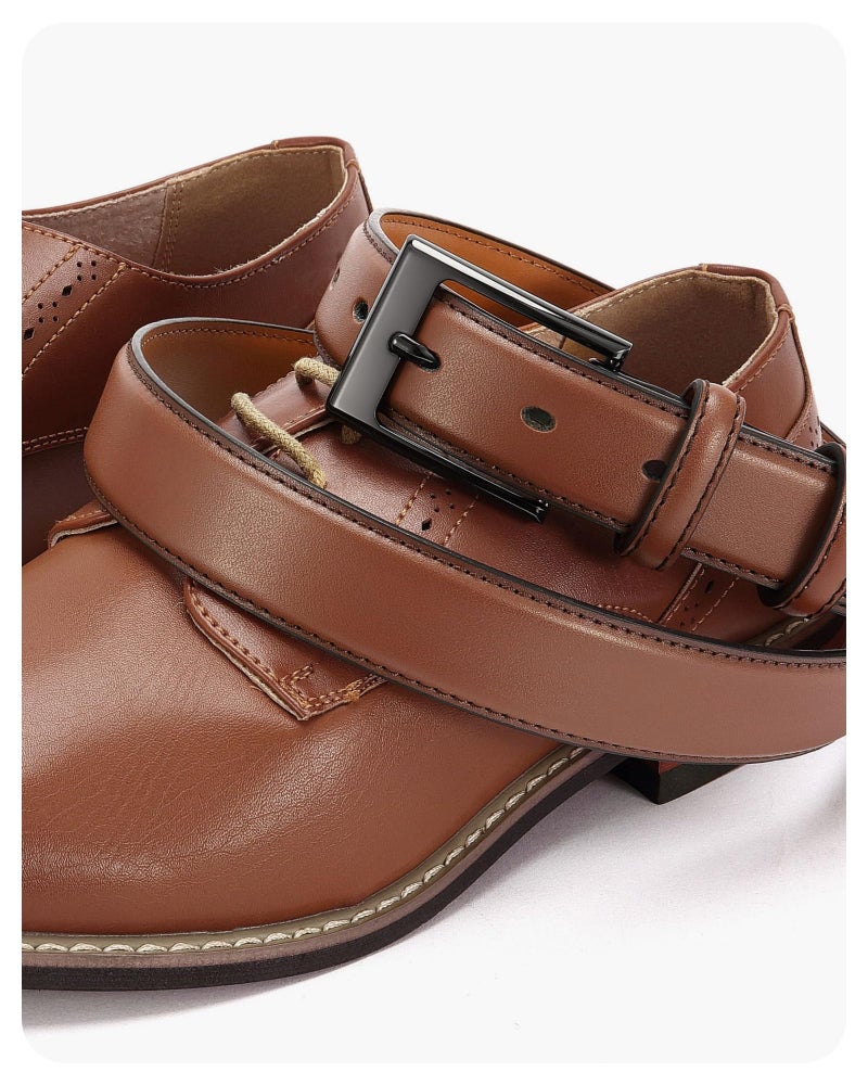 CHAOREN Mens Belts Leather Gift for Men - Ideal Match for Mens Dress Shoes - Image 3