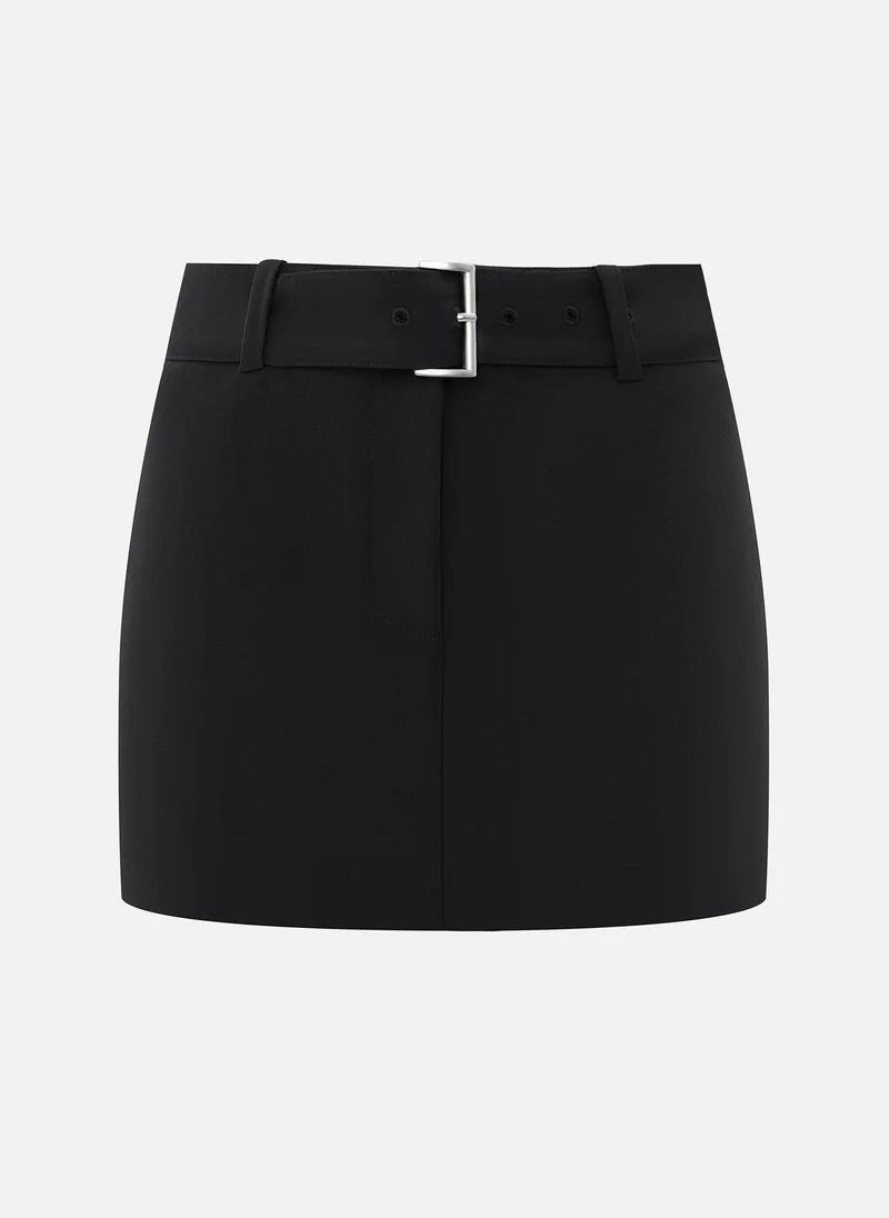 Lichi  Straight mini skirt with matching belt for Women | Best Price UAE