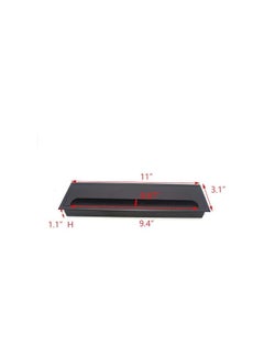 PROMASS Cable Cover,11-Inch Cable Hole Cover Wire Rectangle Hole Computer Desk Cable Grommet Black Plate with Bristles (11", Black)  - Image 2