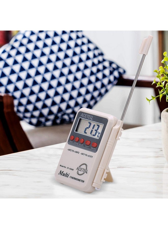 Thermocare Multi Stem Digital Thermometer with External Sensing Probe and Portable LCD Digital, Accurate Fast Response (White) - Image 1