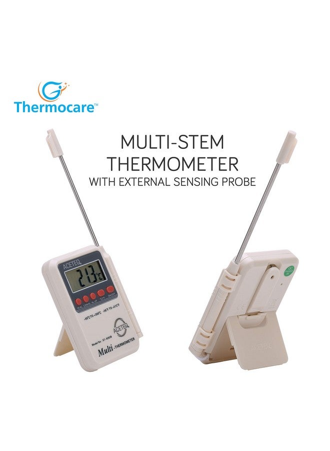 Thermocare Multi Stem Digital Thermometer with External Sensing Probe and Portable LCD Digital, Accurate Fast Response (White) - Image 2