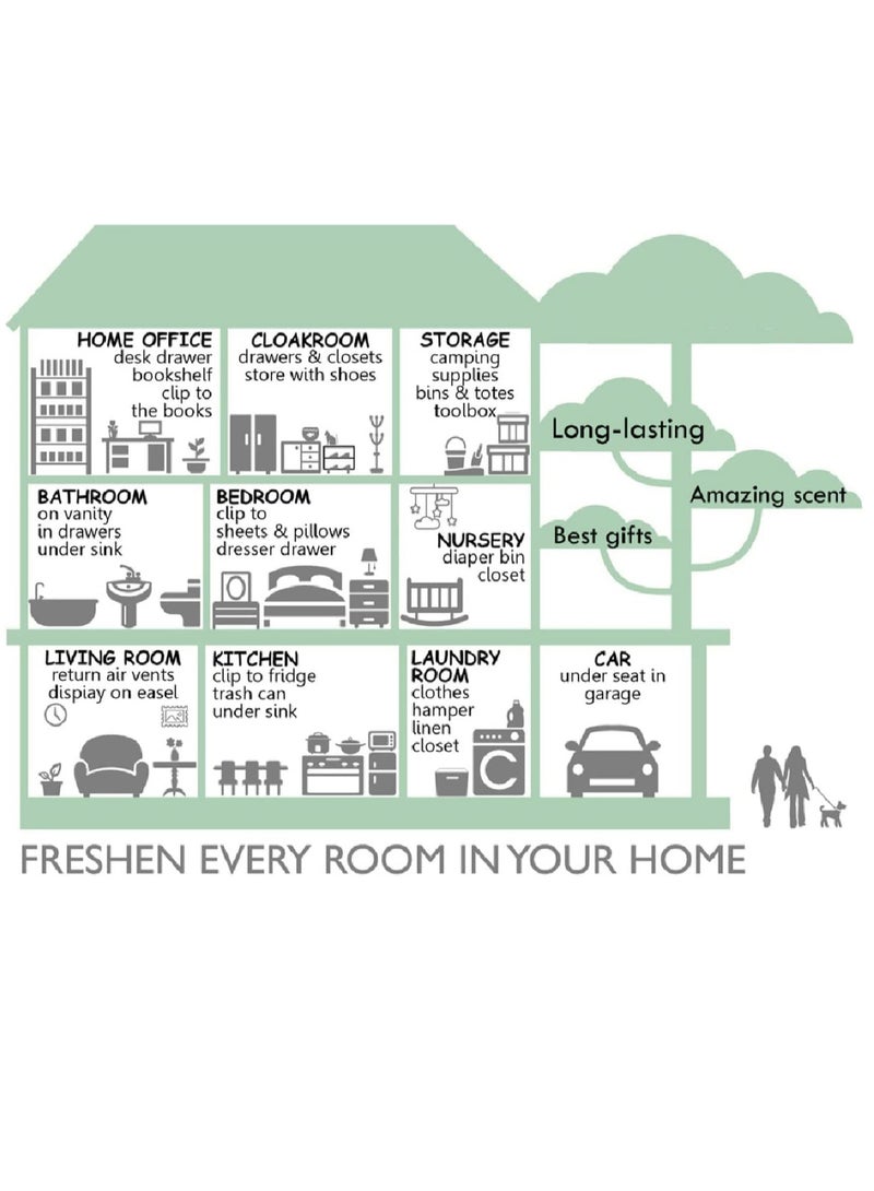 كيس الخزامى المعطر - صندوق 12 قطعة للزهور الجافة في الدرج أو خزانة الهواء - يعطي رائحة جميلة ومنعشة - Image 4