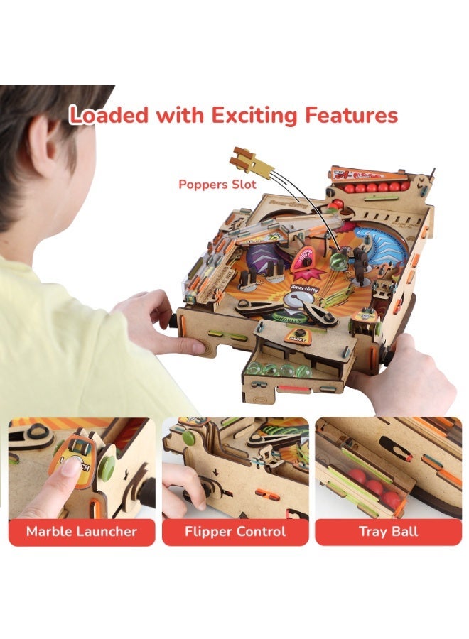 Smartivity Pinball Machine DIY STEM Educational Toy Kit for Kids | Wooden Learning Toy | Build & Play | Gift for Boys & Girls - Image 4