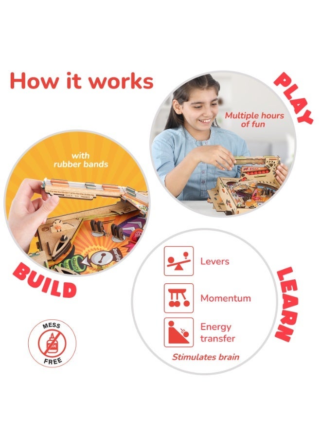 Smartivity Pinball Machine DIY STEM Educational Toy Kit for Kids | Wooden Learning Toy | Build & Play | Gift for Boys & Girls - Image 3