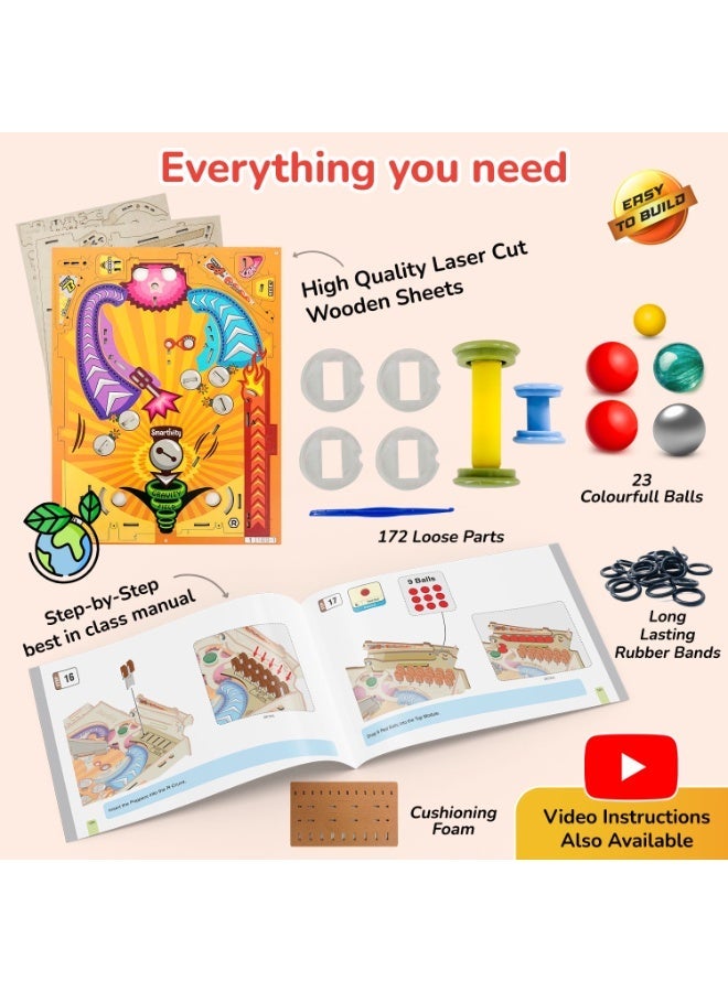 Smartivity Pinball Machine DIY STEM Educational Toy Kit for Kids | Wooden Learning Toy | Build & Play | Gift for Boys & Girls - Image 5