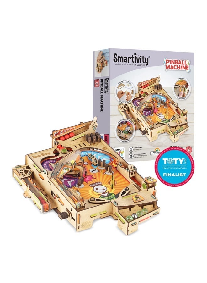 Smartivity Pinball Machine DIY STEM Educational Toy Kit for Kids | Wooden Learning Toy | Build & Play | Gift for Boys & Girls - Image 1