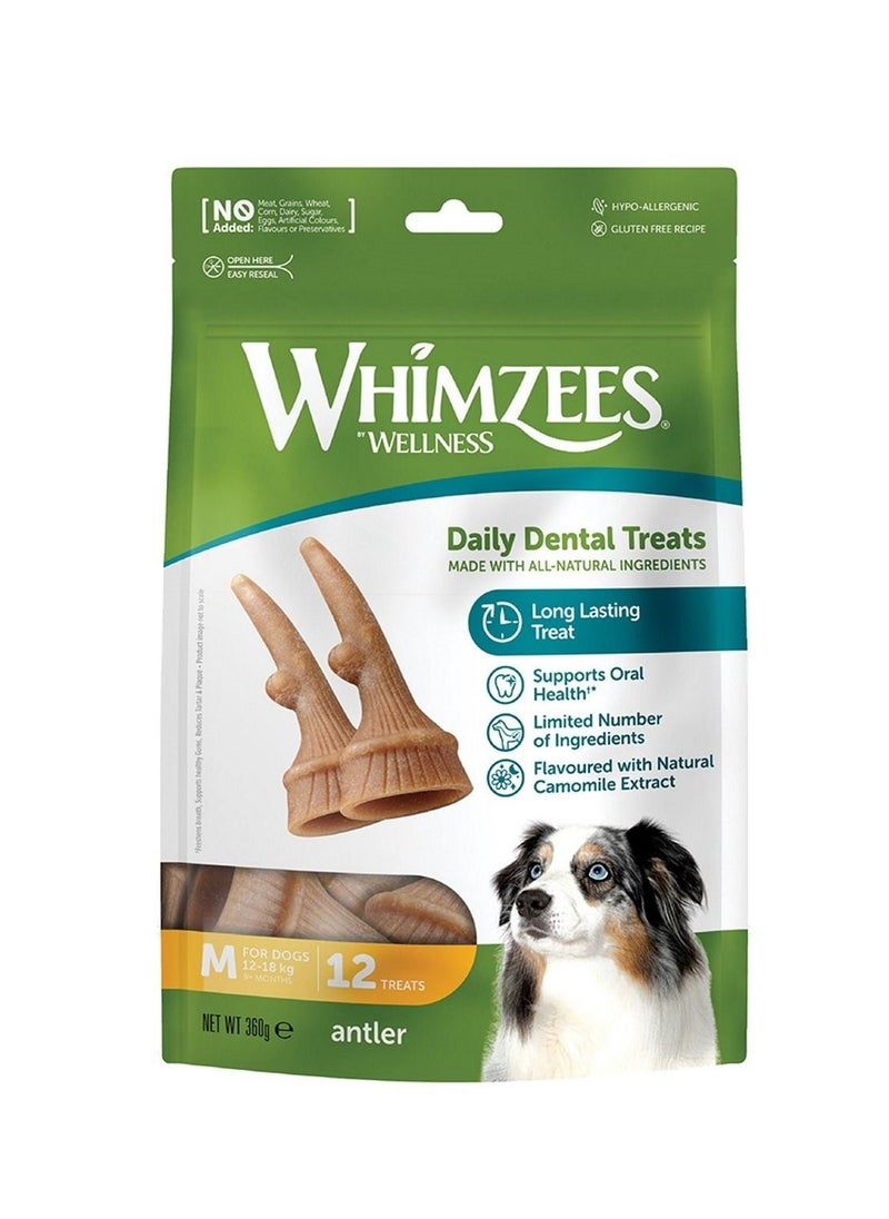 WHIMZEES - Occupy Antler Natural Dental Chews for Dogs Medium (12pc) - Image 1