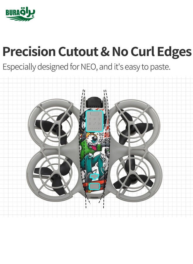 For DJI Neo Drone Body Remote Control Protective Sticker(Ghost Pop)