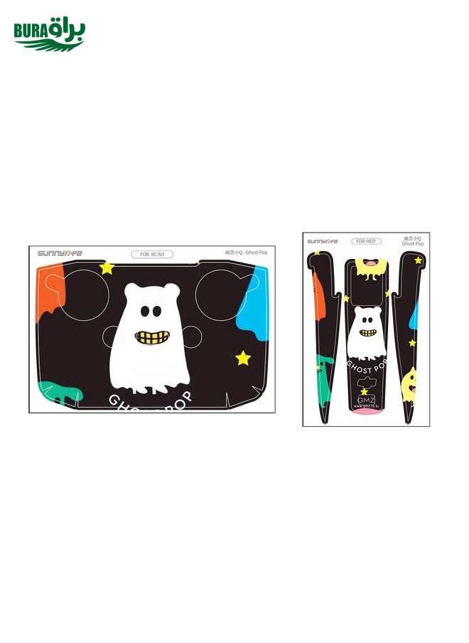 For DJI Neo Drone Body Remote Control Protective Sticker(Ghost Pop)
