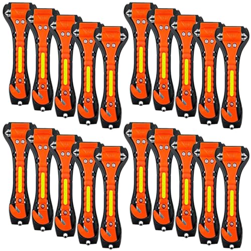 ZHSX 20 Pack Car Safety Hammer, 2 in 1 Car Escape Tool Seatbelt Cutter and Car Window Glass Hammer Breaker for Home Rescue and Car Emergency Escape Tools - Image 1