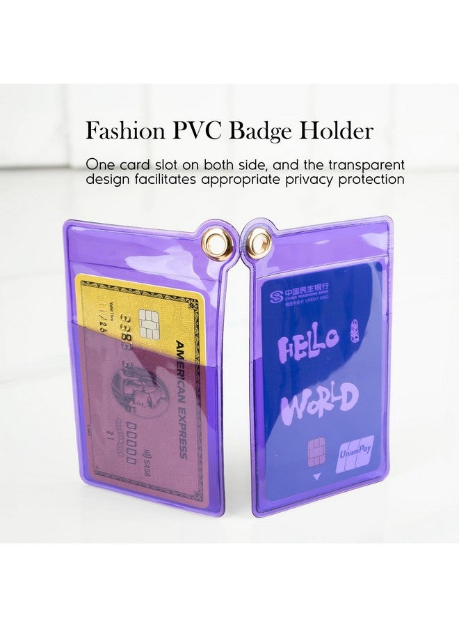 SENLLY Id Badge Holder With Neck Lanyard Strap, Minimalist Design Soft Card Holder - Image 4