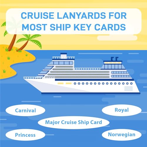 Tidponra Cruise Luggage Tag Holders with Cruise Lanyard for Ship Cards Adjustable Cruise Card Holder Lanyards Retractable Ship Badge Reel for etags Key Card Sea Pass - Image 2