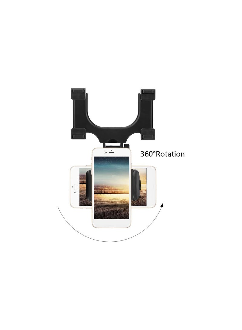 GGOOT Universal Car Rear View Mirror Mount Phone Holder Stand for iPhone Samsung HTC GPS Smartphone - Image 4