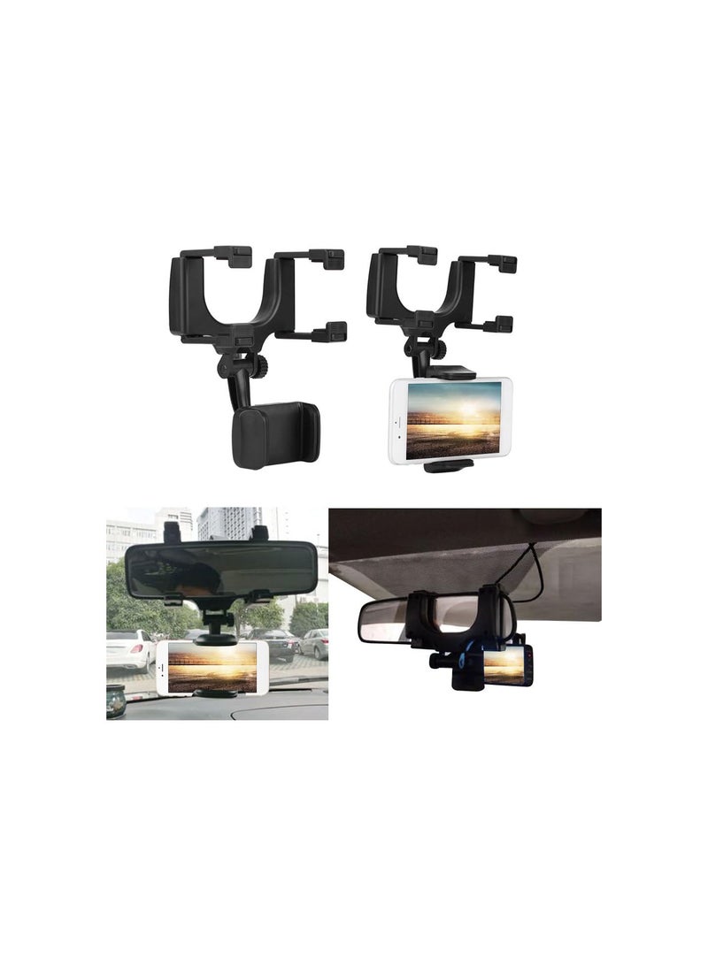 GGOOT Universal Car Rear View Mirror Mount Phone Holder Stand for iPhone Samsung HTC GPS Smartphone - Image 3