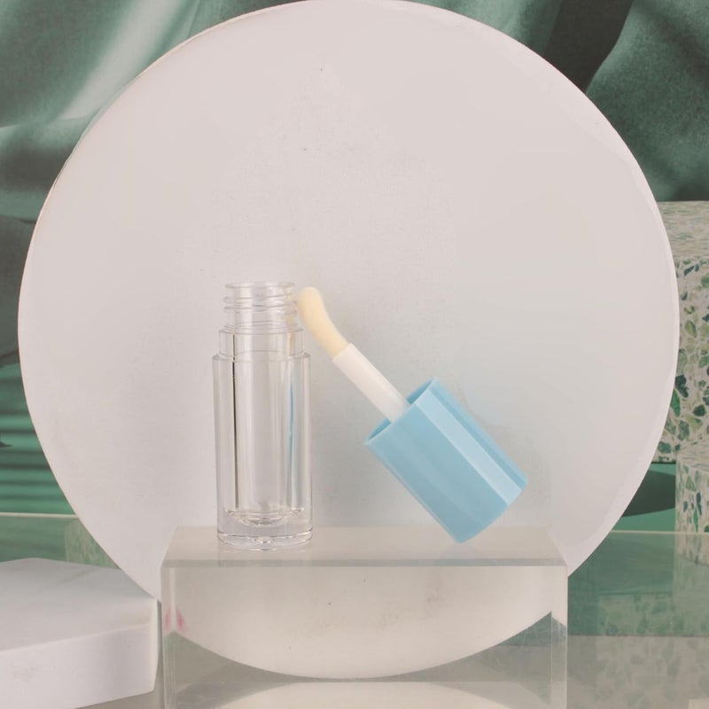 COSIDEA 14pcs Empty 6ml big doe foot wand Chunky lip gloss tubes for DIY lipgloss,Pink round lipgloss containers tubes with thick wand (Blue) - Image 4