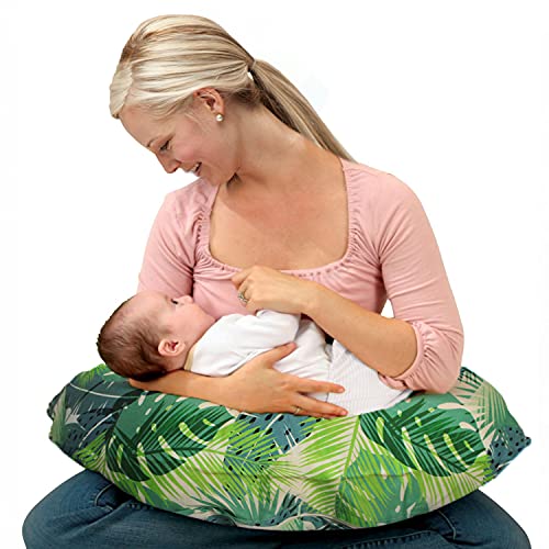 Kradyl Kroft 5in1 Baby Feeding Pillow with 100% Cotton Removable Cover | Breastfeeding Pillow | Nursing Pillow with Belt and Hoop (Fauna) - Image 1