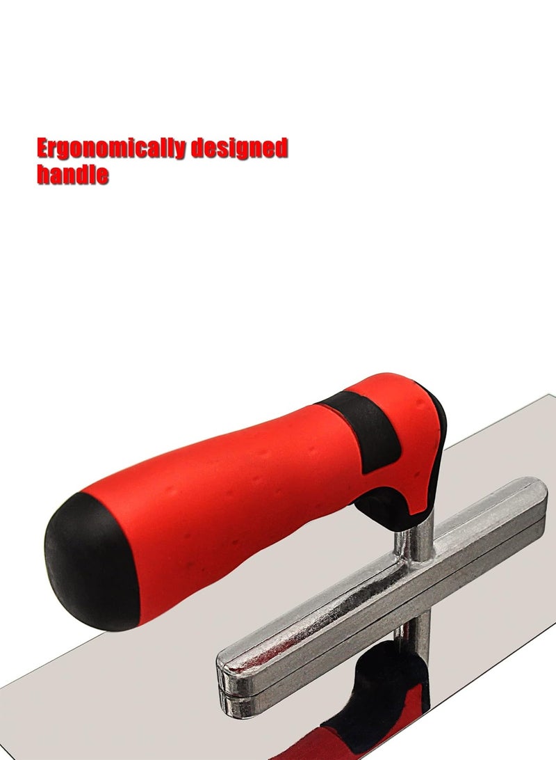 لوبيتيز مقلاة الأسمنت (11 "x 4 ") مقلاة الماسون من الفولاذ المقاوم للصدأ ، الشفرة المسطحة تجعل التطبيقات أسهل ، لنشر الخرسانة الأسمنت الجدار الجاف بلاط البناء أدوات اليد - Image 5