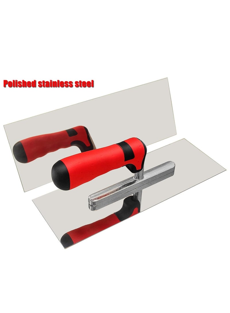 لوبيتيز مقلاة الأسمنت (11 "x 4 ") مقلاة الماسون من الفولاذ المقاوم للصدأ ، الشفرة المسطحة تجعل التطبيقات أسهل ، لنشر الخرسانة الأسمنت الجدار الجاف بلاط البناء أدوات اليد - Image 3