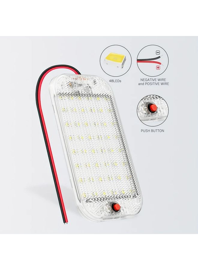 A Pack 48 LED 800 Lumens Dome Light With Switch For Car Truck RV Boat - Image 3