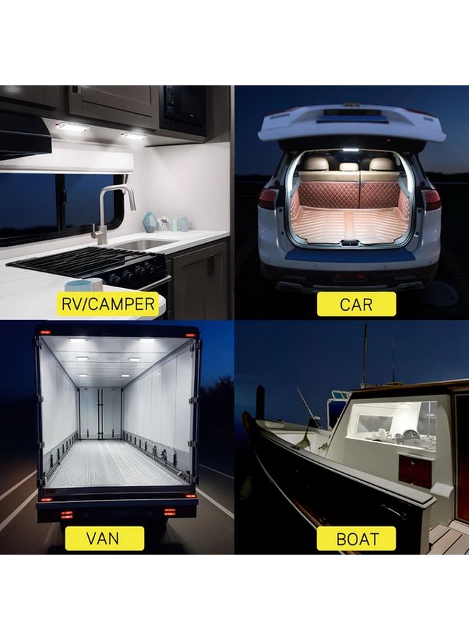 A Pack 48 LED 800 Lumens Dome Light With Switch For Car Truck RV Boat - Image 4