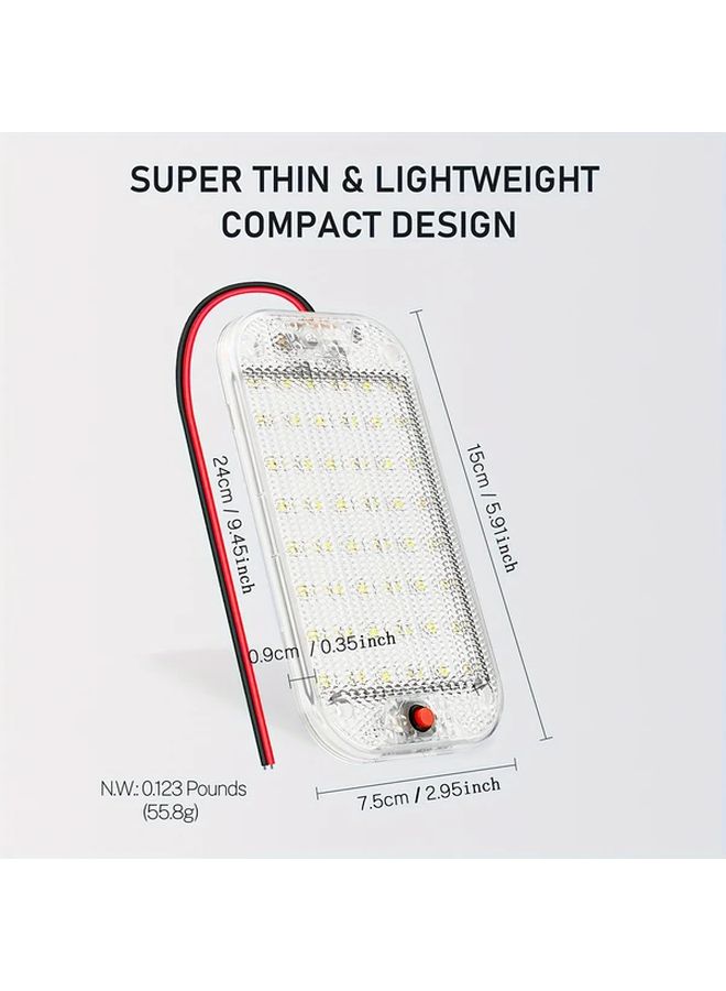 A Pack 48 LED 800 Lumens Dome Light With Switch For Car Truck RV Boat - Image 2