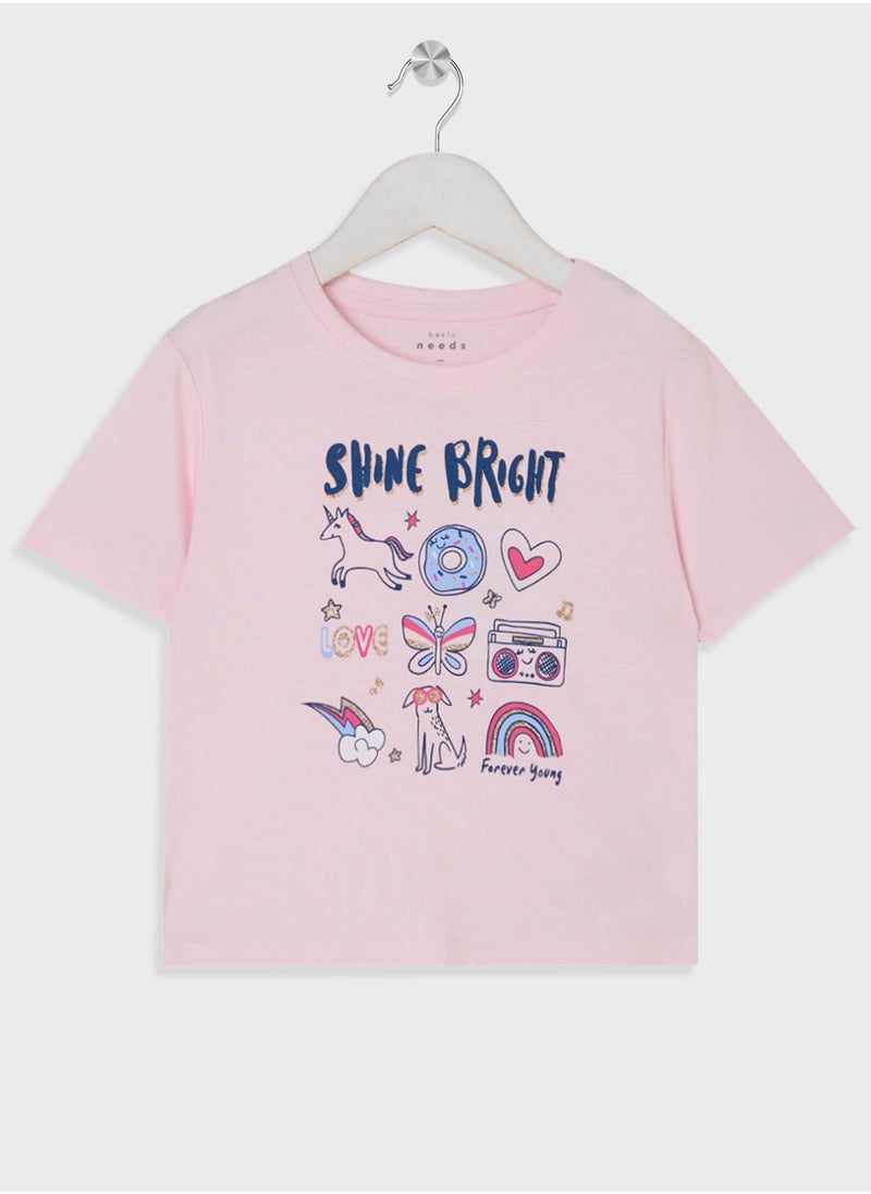 نيم ات - Kids Graphic Crew Neck T-Shirt - Image 1