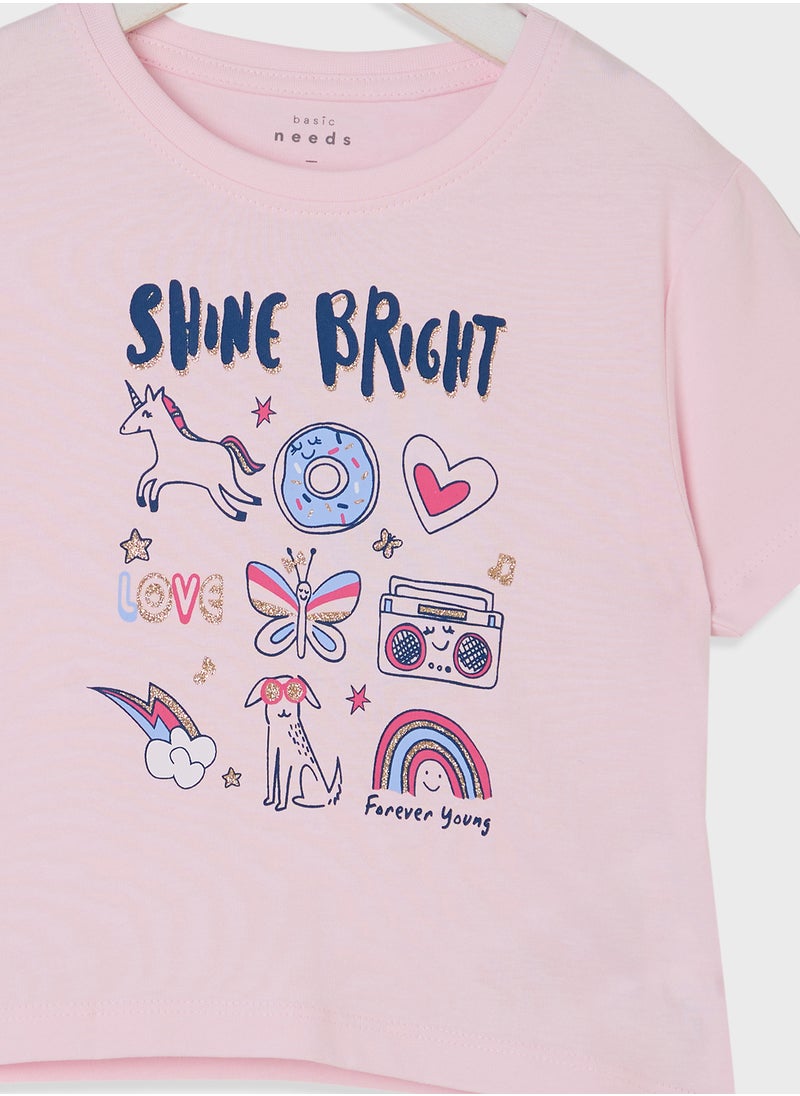 نيم ات - Kids Graphic Crew Neck T-Shirt - Image 1