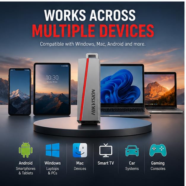 HIKVISION E307C 128GB Dual OTG Pen Drive with Type-C & USB-A | USB 3.2 Metal Flash Drive | Upto 130MB/s Read Speed | HS-USB-E307C(DZ)/128G - Image 4