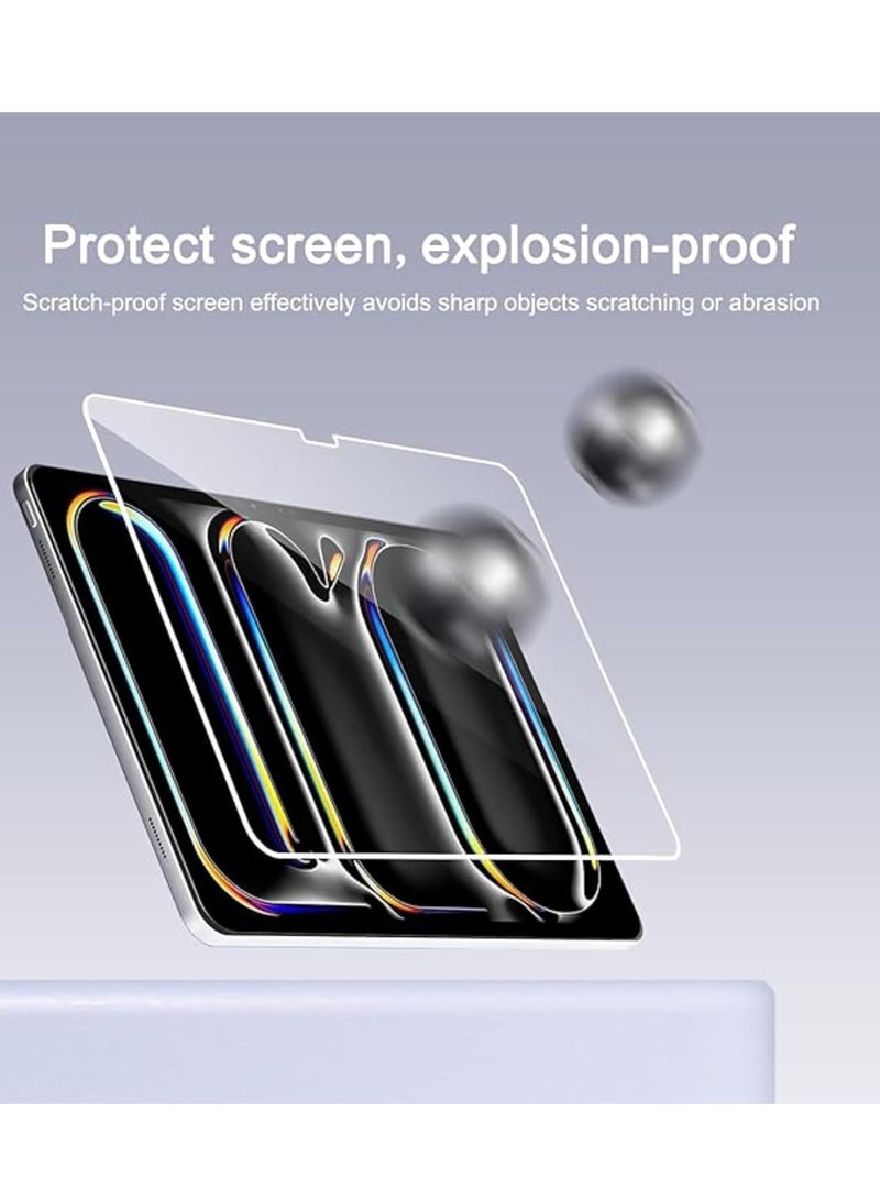 DUSALA Screen Protector for iPad Pro 13-inch 2024 7th Gen 【A2926 A3007】 9H Hardness,Anti-Fingerprint,Anti Scratch Full Screen Coverage Tempered Glass - Image 4