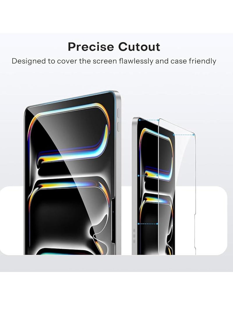 DUSALA Screen Protector for iPad Pro 13-inch 2024 7th Gen 【A2926 A3007】 9H Hardness,Anti-Fingerprint,Anti Scratch Full Screen Coverage Tempered Glass - Image 5