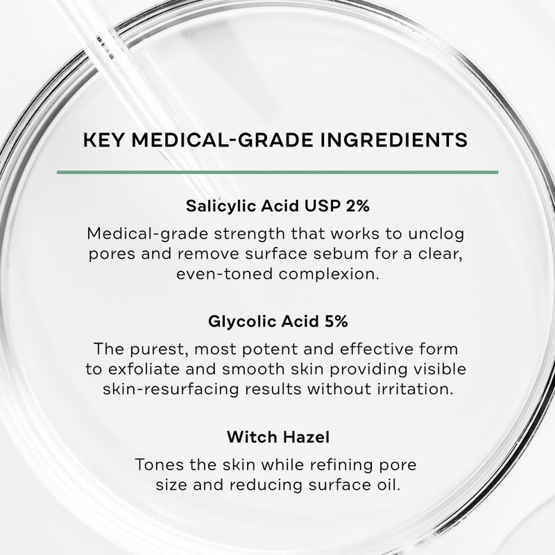 Replenix Gly-Sal Clarifying Acne Pads, 60 Count, Medical-Grade Glycolic Acid & 2% Salicylic Acid Exfoliating Pads for Acne-Prone Skin, Help Clear Blemishes & Refine Pores, Non-Oily - Image 3