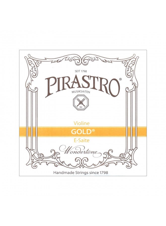 Pirastro Pirastro Gold Label 4/4 Violin E String - Medium - Steel - Loop End 