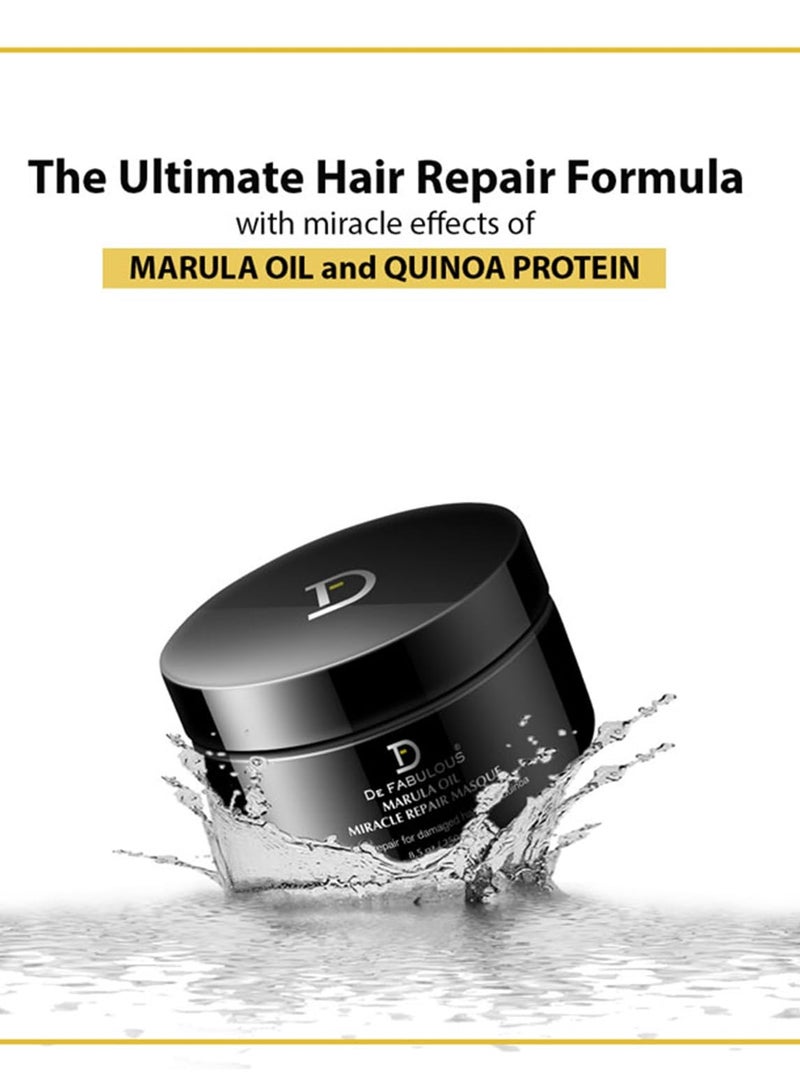 De Fabulous Marula Oil Masque 250ml Sulphate Free All Hair Types - Image 3