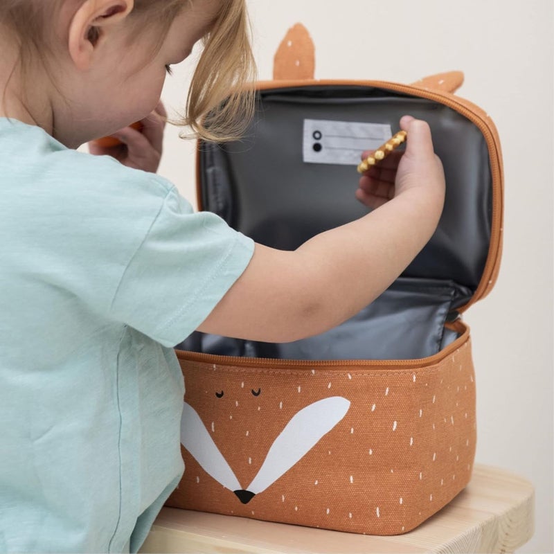Trixie Mr. Fox Thermal Lunch Bag - Insulated Cotton Lunch Carrier - Image 4