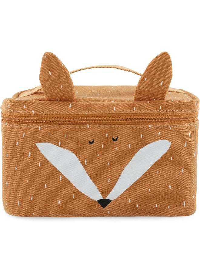 Trixie Mr. Fox Thermal Lunch Bag - Insulated Cotton Lunch Carrier - Image 1