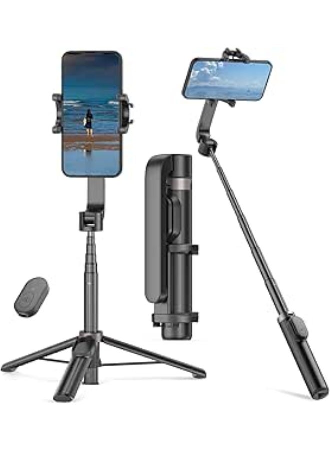 تونوف حامل هاتف ثلاثي القوائم أوتوماتيكي للتصوير الذاتي، حامل هاتف دوار مع جهاز تحكم عن بعد مغناطيسي، حامل هاتف للسفر، حامل ثلاثي القوائم طويل للهواتف الذكية متوافق مع الهاتف - Image 1