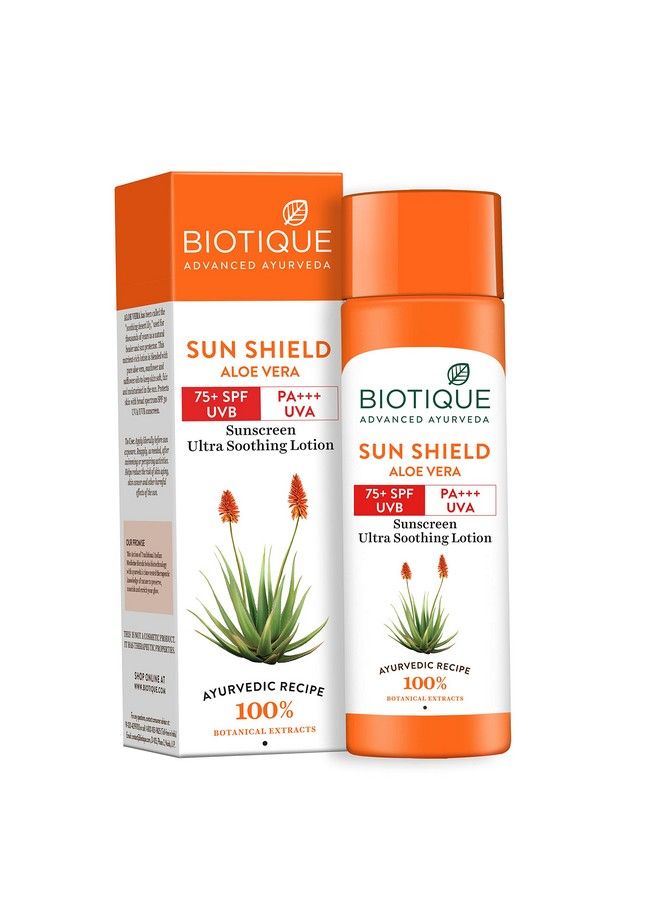 Biotique Sun Shield Aloevera 75+ Spf Uvb Sunscreen Ultra Soothing Body Lotion 190Ml (Pack Of 2) - Image 2
