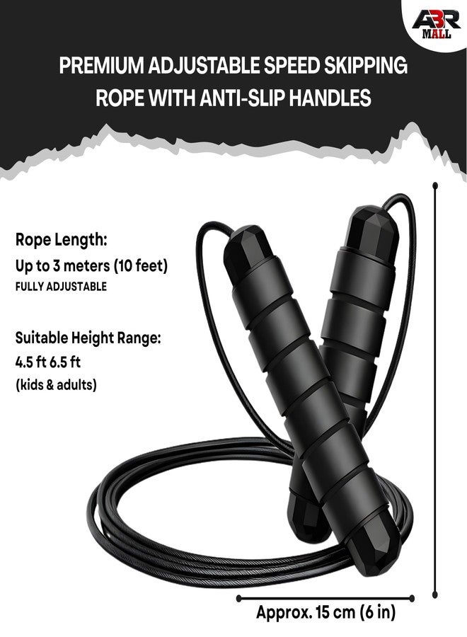 ABR Mall Skipping Rope For Men & Women Adjustable Jumping Rope For Man Skipping Rope For Women rassi jumping Skipping Cord For Kids Jump String For Men Gym Ropes/Exercise Ropes For Workout - Image 3