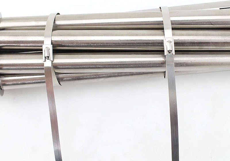 ADD GEAR ADD GEAR Stainless Steel 316 SelfLocking Cable Zip Ties Exhaust Wrap MultiPurpose DIY Locking Cable Metal Zip Ties 150 mm 6 inches 50  - Image 3