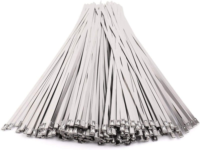 ADD GEAR ADD GEAR Stainless Steel 316 SelfLocking Cable Zip Ties Exhaust Wrap MultiPurpose DIY Locking Cable Metal Zip Ties 150 mm 6 inches 50  - Image 2