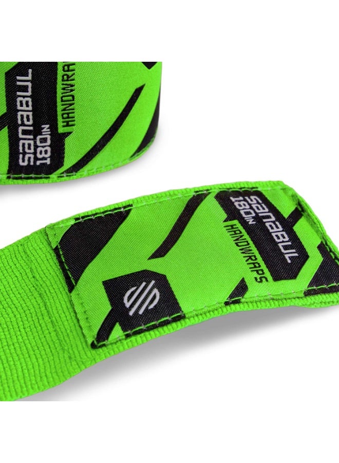 Sanabul  Elastic Professional 180 inch Handwraps for Boxing Kickboxing Muay Thai MMA (Green, 180 inch) - Image 5