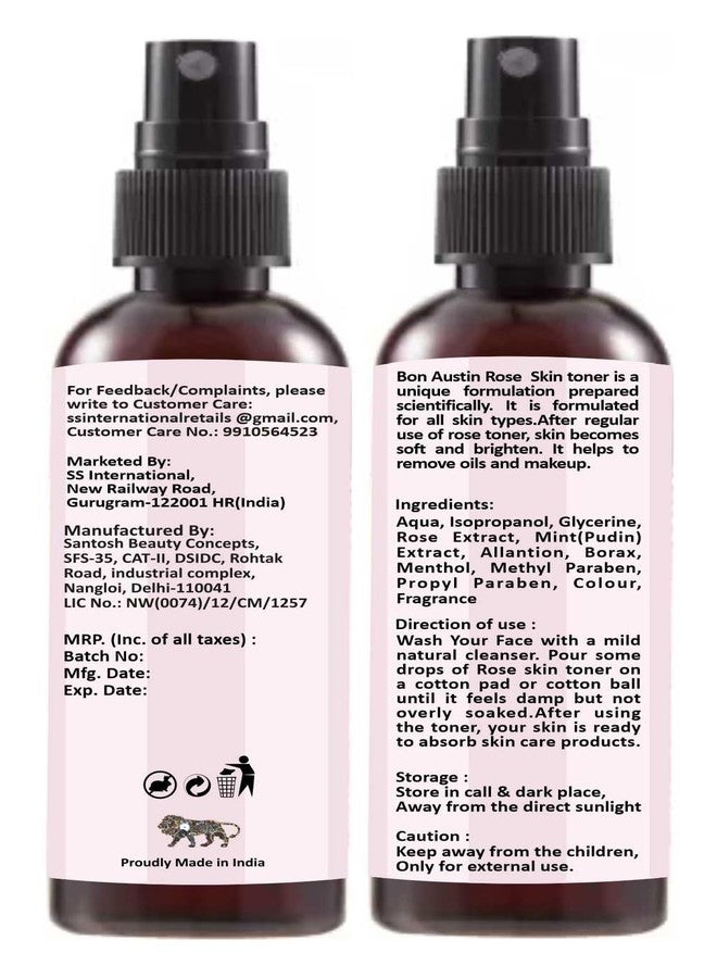Bon Austin Cucumber toner 100ML & Rose Petal Face Toner 100ML Tightens Pores | Instantly Hydrates | Gaves Hydrating and Cleansing Skin Pack of 2 - Image 5