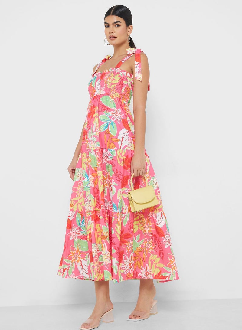 ايلا فستان ماكسي مطبوع عليه زهور - Image 1