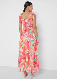 ELLA Strappy Dress In Floral Print  - Image 2